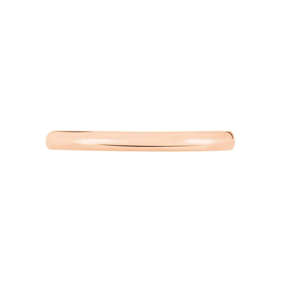 Best Histoire d'Or Alliance Aphroditia Demi Jonc Bombé or rose