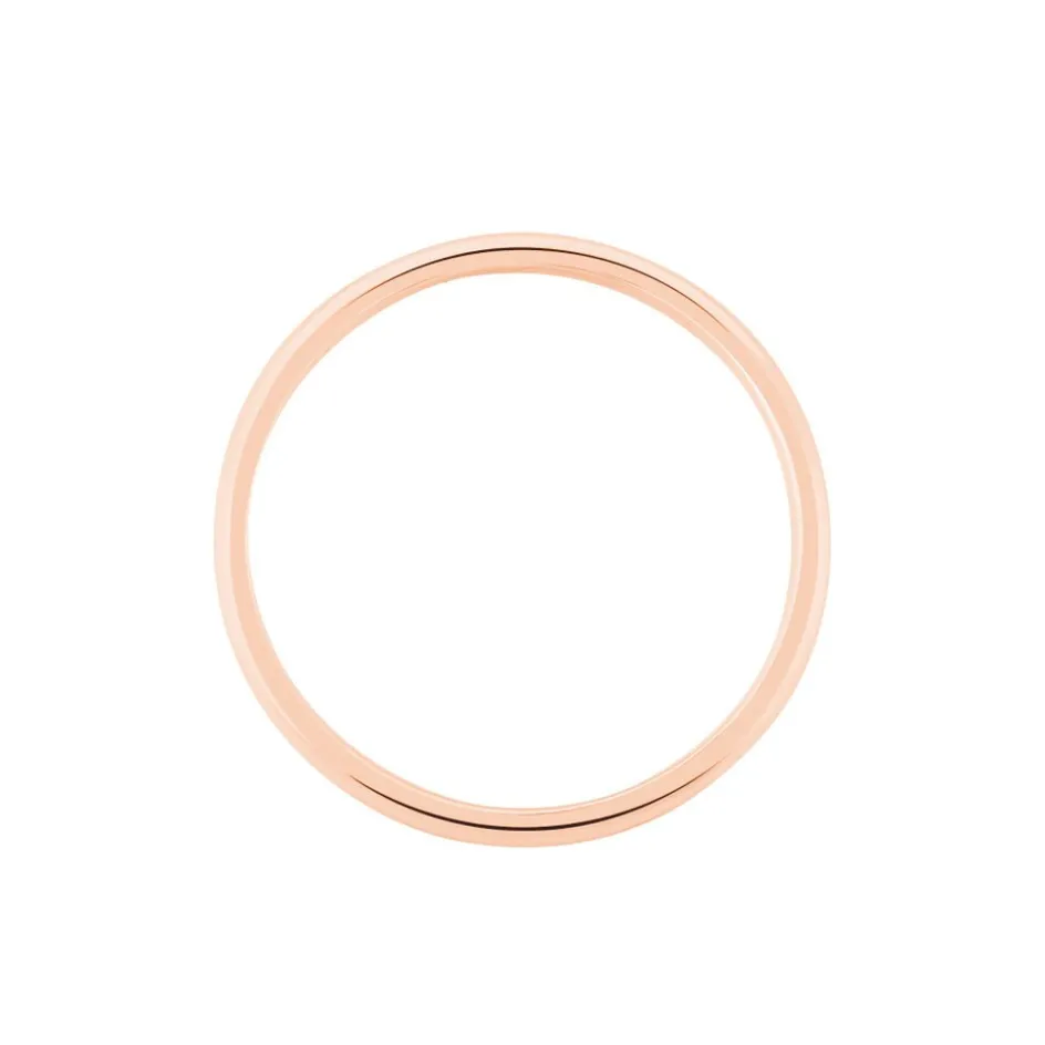 Best Histoire d'Or Alliance Aphroditia Demi Jonc Bombé or rose