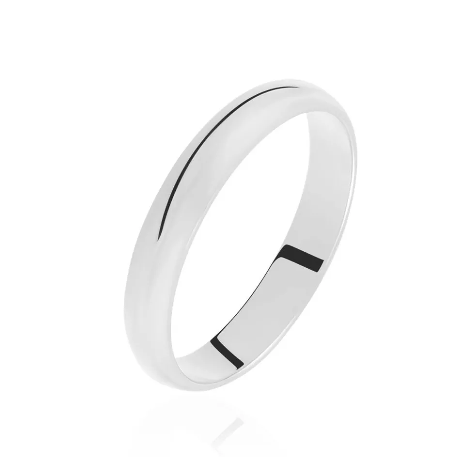 Clearance Histoire d'Or Alliance Aphroditia Demi Jonc Bombe Platine Blanc