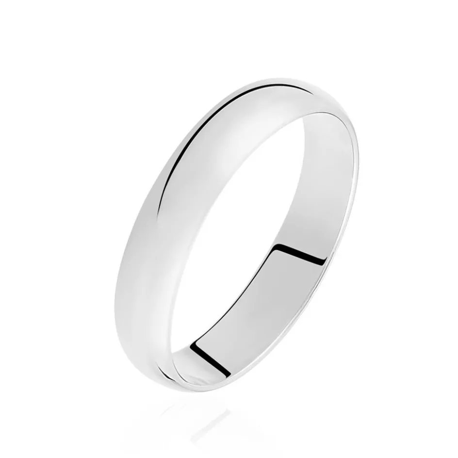 Clearance Histoire d'Or Alliance Aphroditia Demi Jonc Bombe Platine Blanc