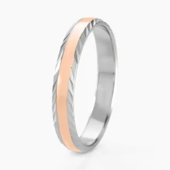 Best Histoire d'Or Alliance Argent Bicolore Nolan