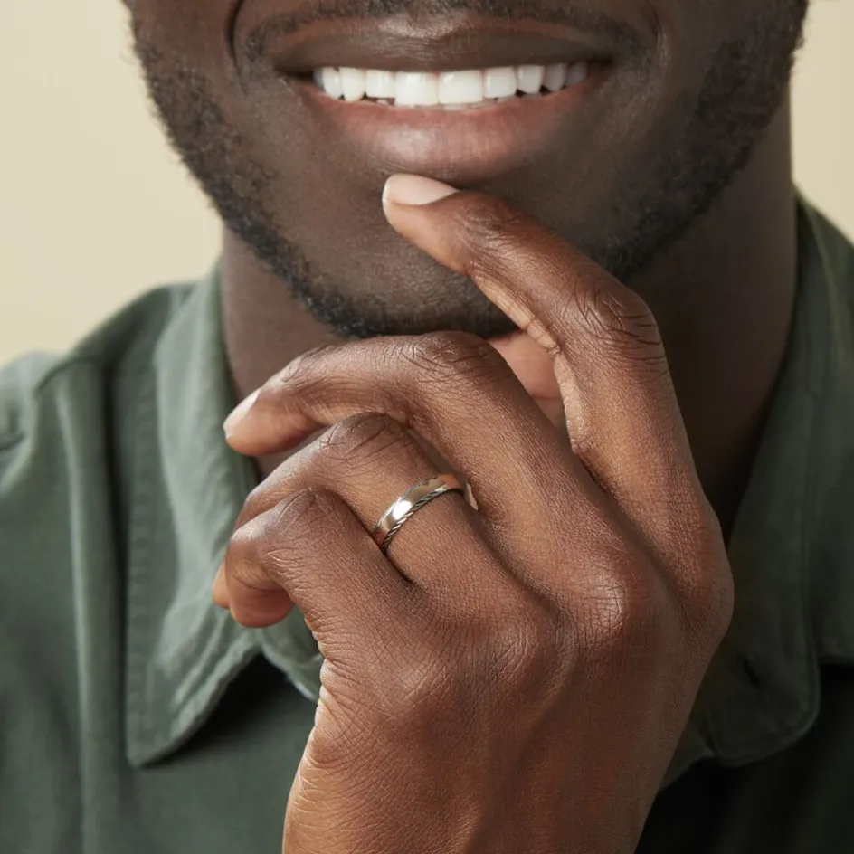 Best Histoire d'Or Alliance Argent Bicolore Nolan