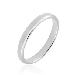 Outlet Histoire d'Or Alliance Aristote Ruban Plat Palladium Blanc