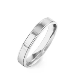 Sale Histoire d'Or Alliance Beatrice Ruban Plat or blanc