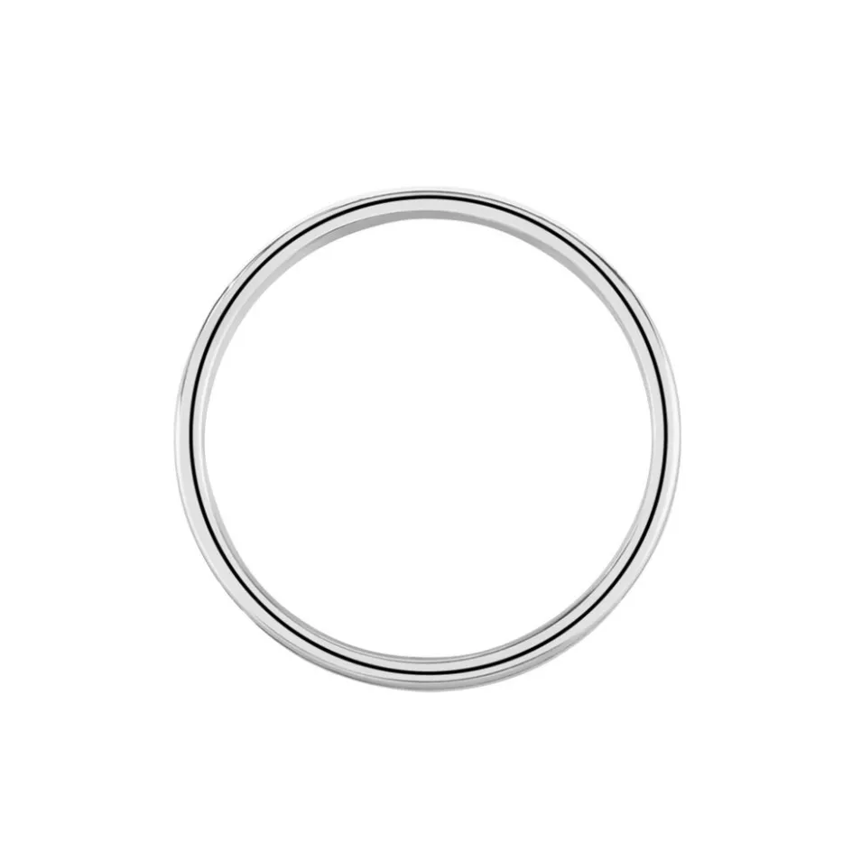 Hot Histoire d'Or Alliance Beatrice Ruban Plat or blanc