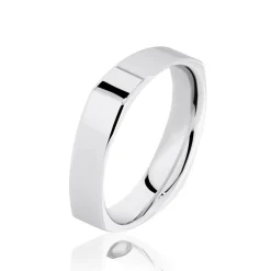 Sale Histoire d'Or Alliance Carree Polie Or Blanc