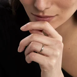 Clearance Histoire d'Or Alliance Cesarius Ruban Plat Or Bicolore