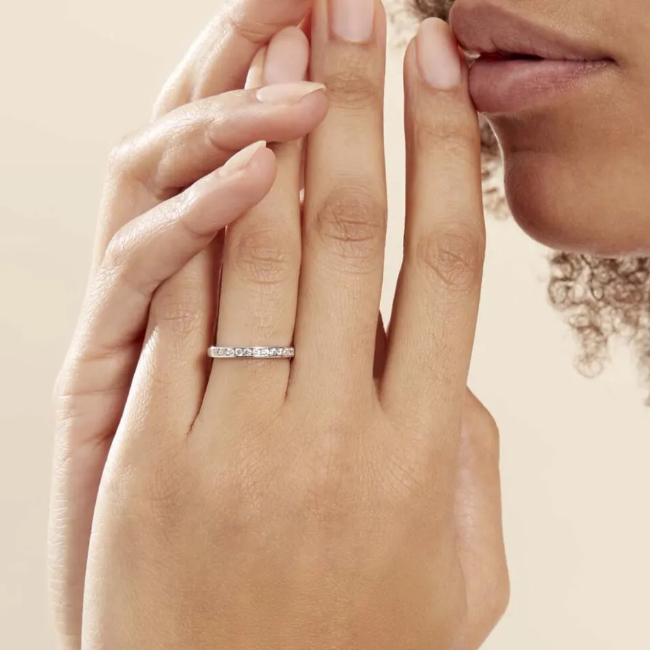 Hot Histoire d'Or Alliance Davila De Zirconium or blanc oxyde