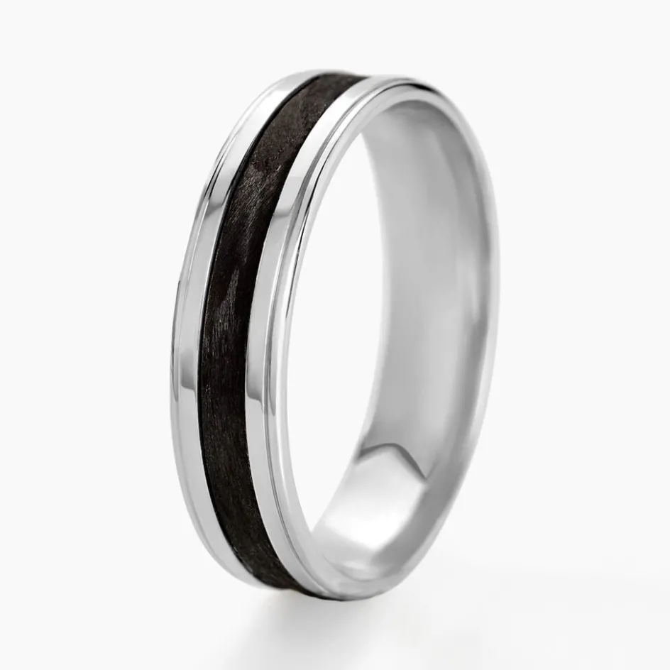 Sale Histoire d'Or Alliance Dorianne Ruban Plat Argent Blanc