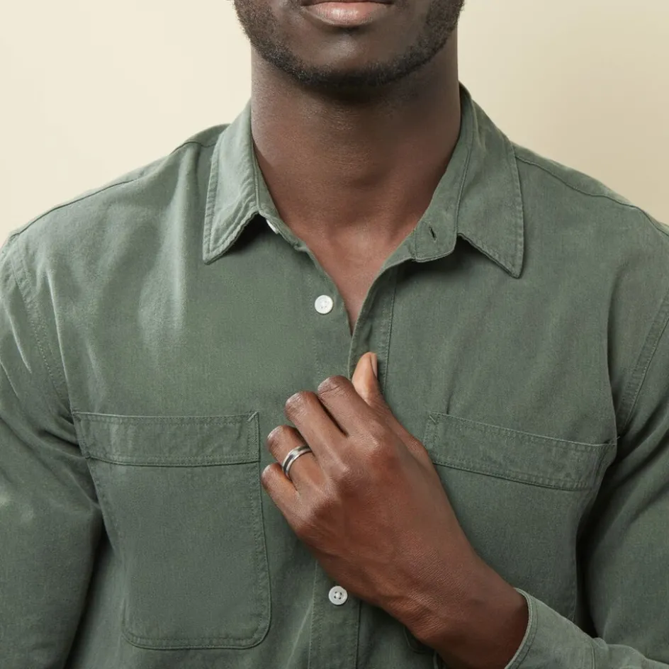 Sale Histoire d'Or Alliance Dorianne Ruban Plat Argent Blanc