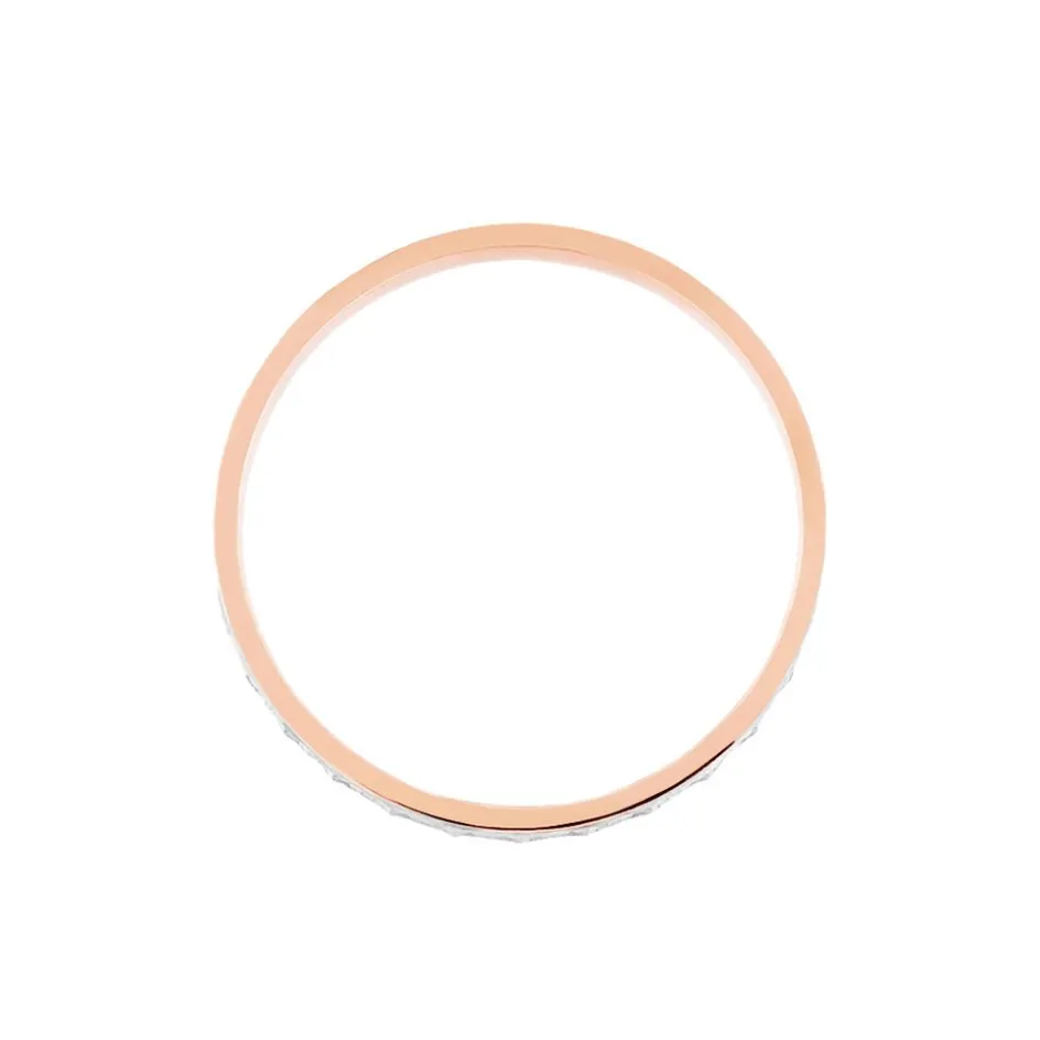 Sale Histoire d'Or Alliance Fantaisie Diamantee Ruban Plat Or Bicolore