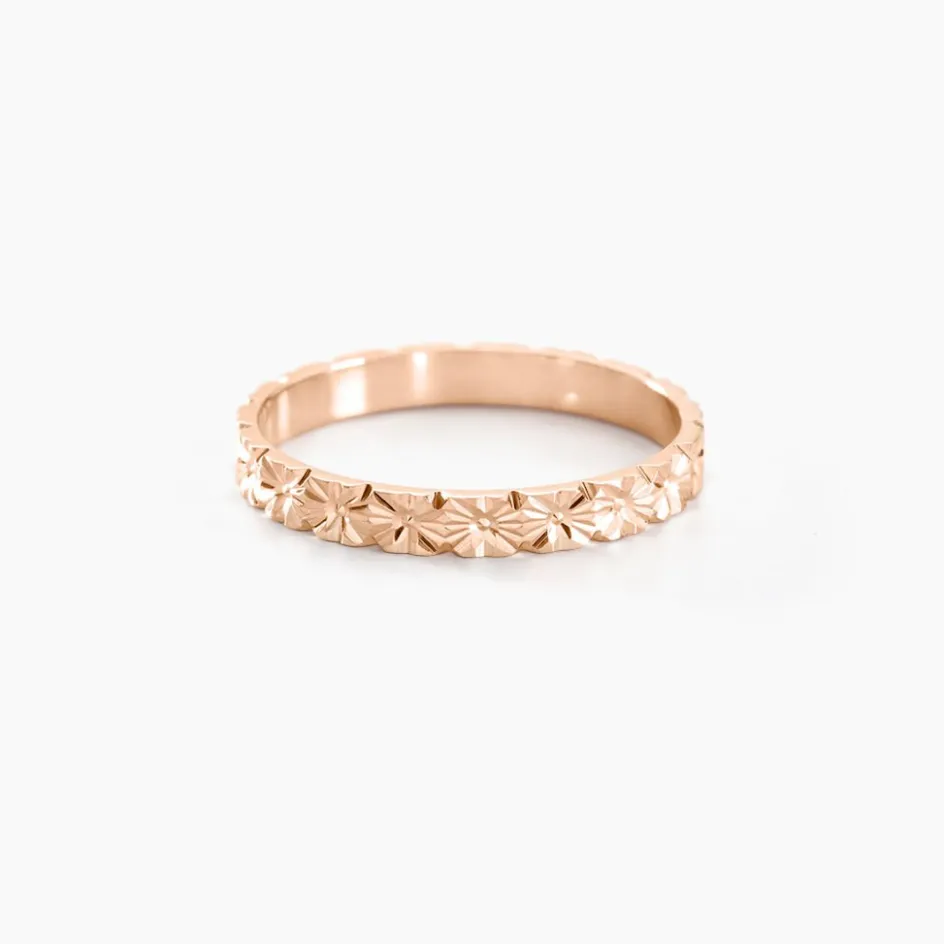 Histoire d'Or Alliance Fleur Diamantee Ruban Plat* Bijoux Personnalisés|Bagues