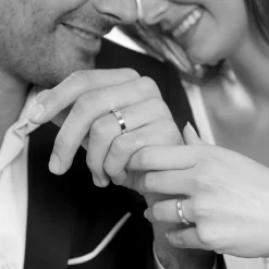 Clearance Histoire d'Or Alliance Gaia Ruban Plat Or Blanc