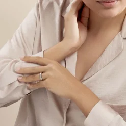 Sale Histoire d'Or Alliance Georgius Ruban Plat Palladium Blanc