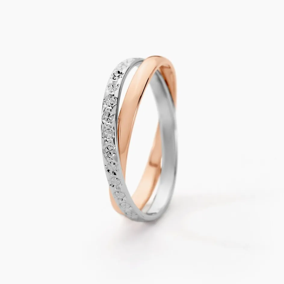 Sale Histoire d'Or Alliance Hermana Ruban Plat Or Bicolore