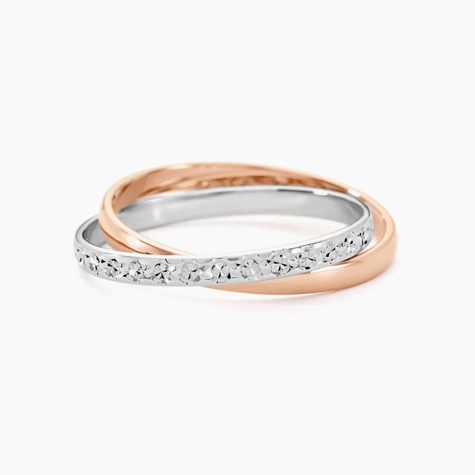 Sale Histoire d'Or Alliance Hermana Ruban Plat Or Bicolore