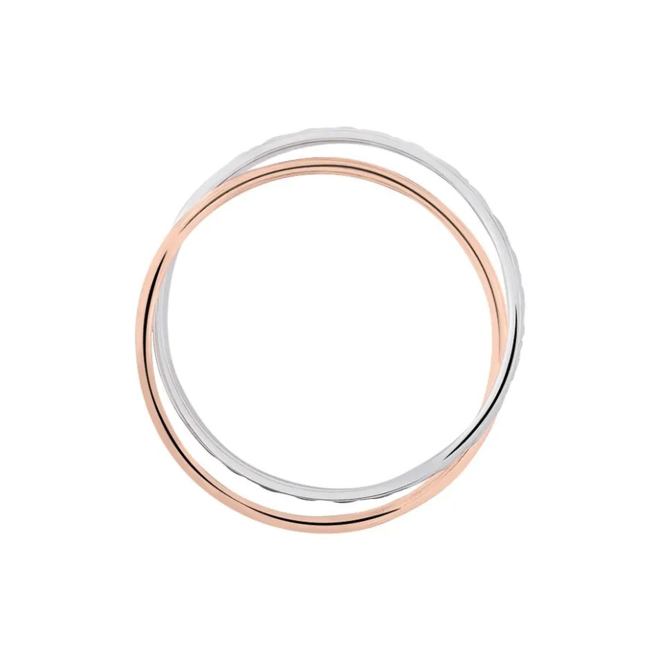 Sale Histoire d'Or Alliance Hermana Ruban Plat Or Bicolore