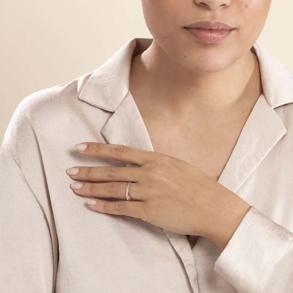 Sale Histoire d'Or Alliance Hermana Ruban Plat Or Bicolore