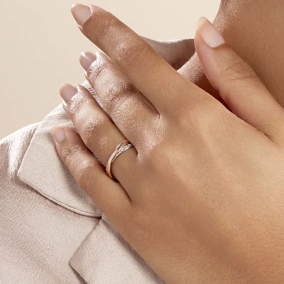 Sale Histoire d'Or Alliance Hermana Ruban Plat Or Bicolore