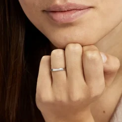 Sale Histoire d'Or Alliance Julie Ruban Classique Or Blanc