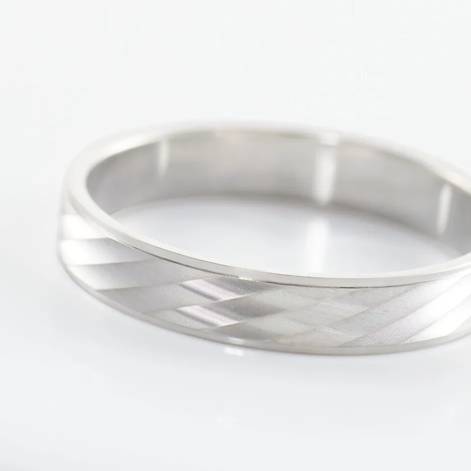 Best Histoire d'Or Alliance Marcello Ruban Plat Or Blanc