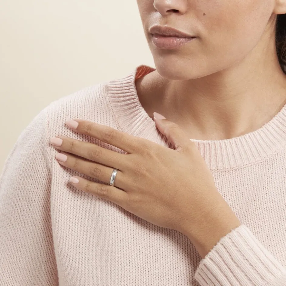 Best Histoire d'Or Alliance Marlon Demi Jonc Classique Or Blanc