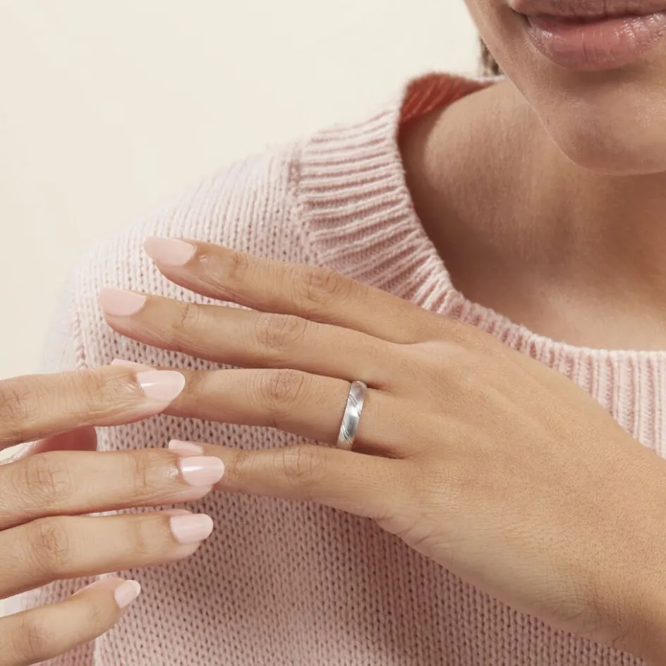 Best Histoire d'Or Alliance Marlon Demi Jonc Classique Or Blanc