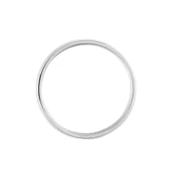 Clearance Histoire d'Or Alliance Mat Et Brillant Ruban Plat Palladium Blanc