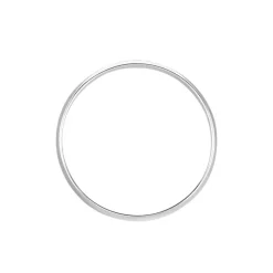 Clearance Histoire d'Or Alliance Meredithe Demi Jonc Classique Or Blanc