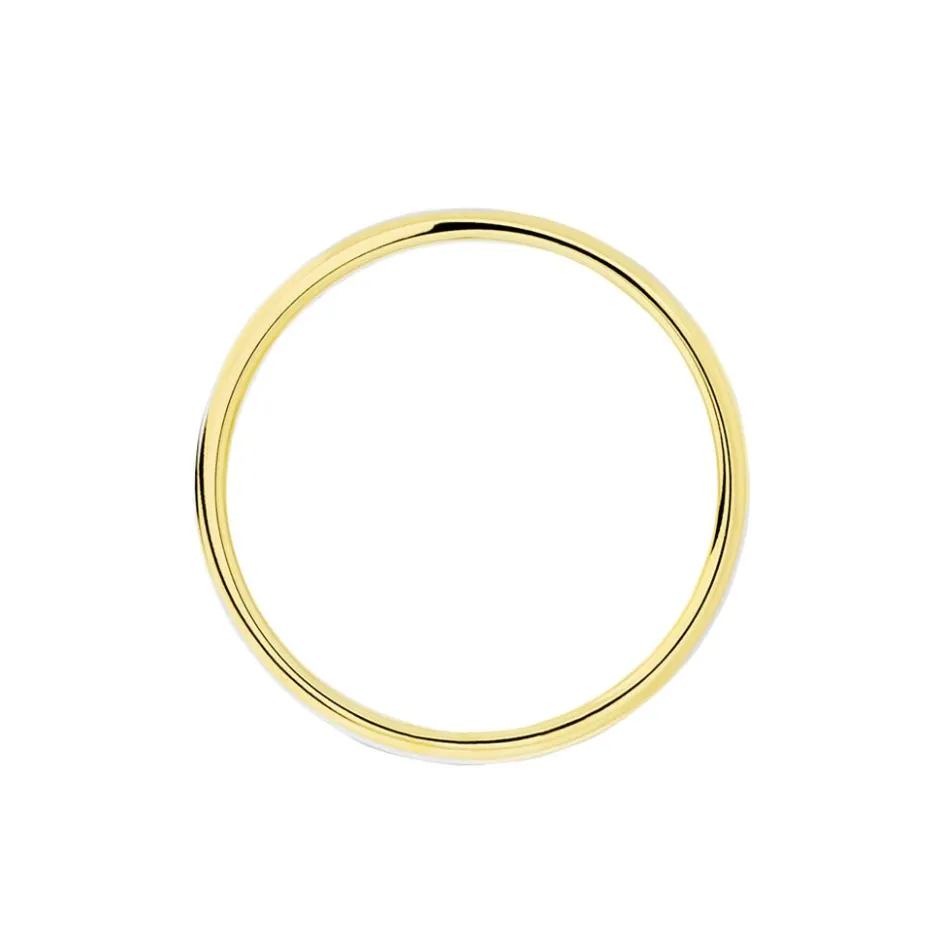 Outlet Histoire d'Or Alliance Miroir Ruban Plat Or Bicolore