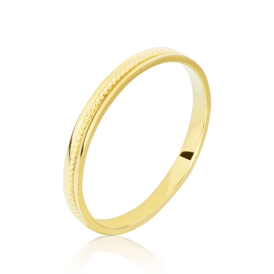 Histoire d'Or Alliance Perlee Ruban Plat* Bijoux Personnalisés|Bagues