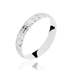 Best Histoire d'Or Alliance Roxie Ruban Plat or blanc