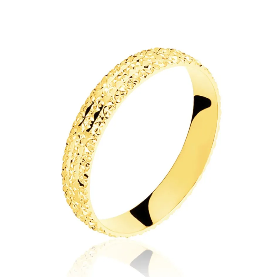 Sale Histoire d'Or Alliance Roxie Ruban Plat or jaune