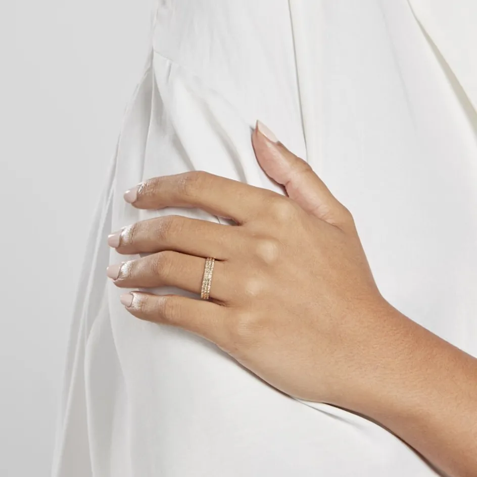 Sale Histoire d'Or Alliance Roxie Ruban Plat or jaune