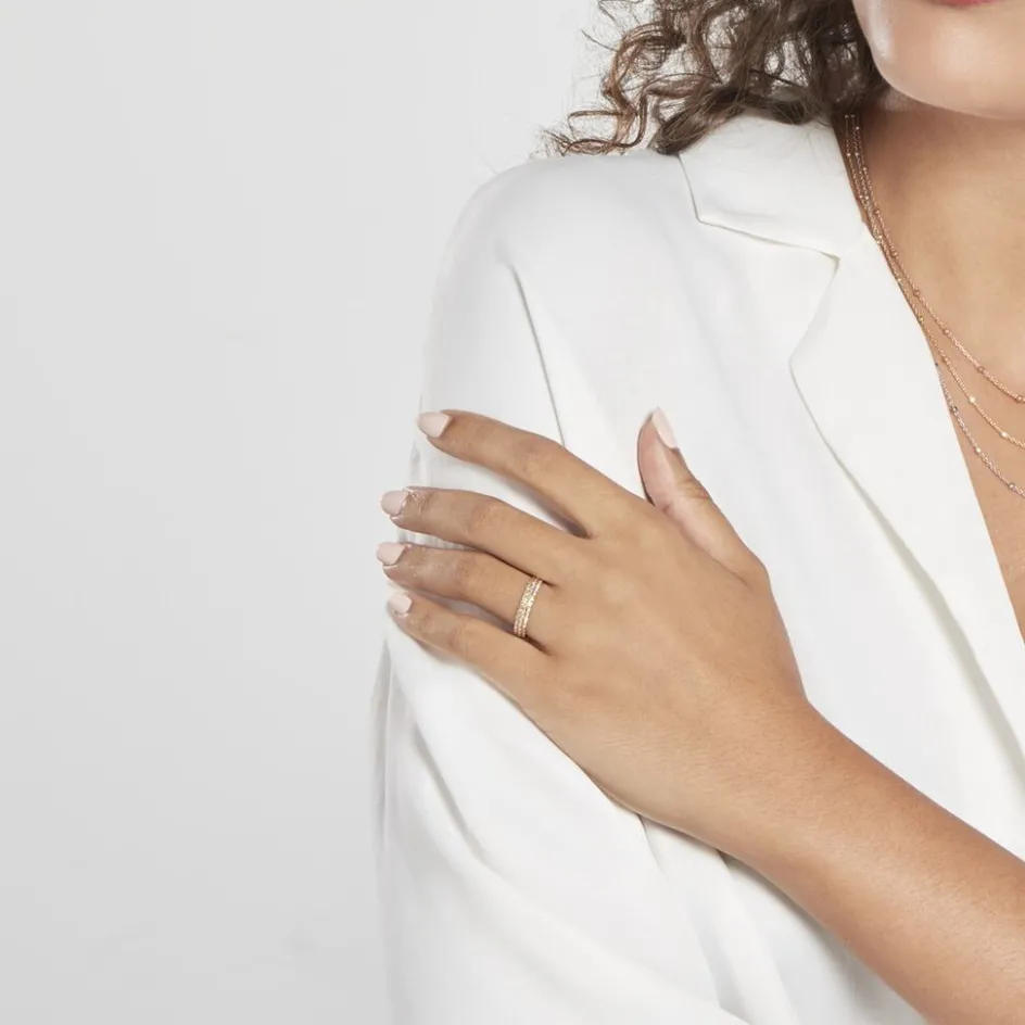 Sale Histoire d'Or Alliance Roxie Ruban Plat or jaune