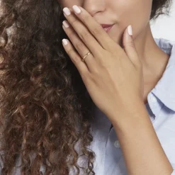 Clearance Histoire d'Or Alliance Sirona Demi Jonc Confort or blanc