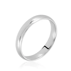 Clearance Histoire d'Or Alliance Sonia Demi Jonc Confort or blanc