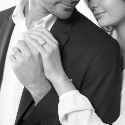 Online Histoire d'Or Alliance Sonia Demi Jonc Confort or blanc