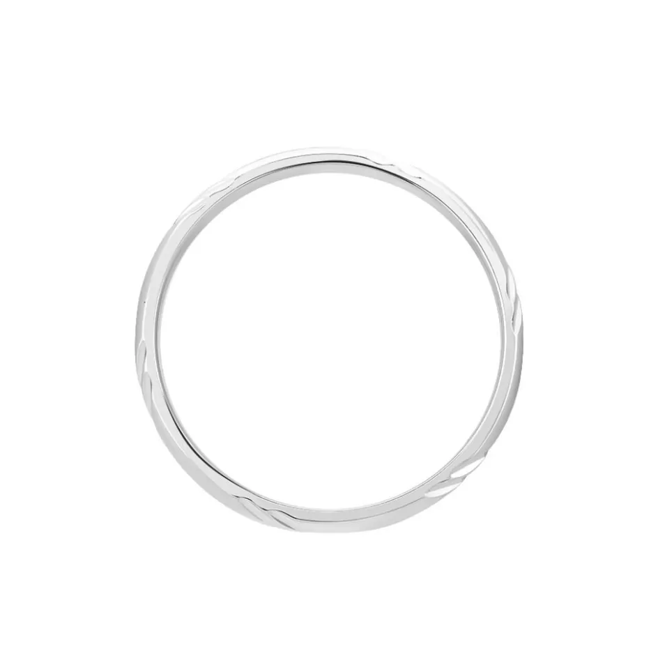 Sale Histoire d'Or Alliance Soriya Demi Jonc Classique Argent Blanc
