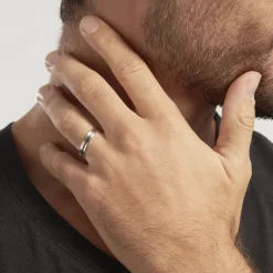 Clearance Histoire d'Or Alliance Telio Ruban Plat Or Blanc