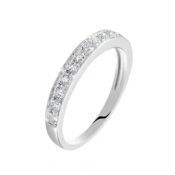 Outlet Histoire d'Or Alliance Valentine Or Blanc Diamant Synthetique