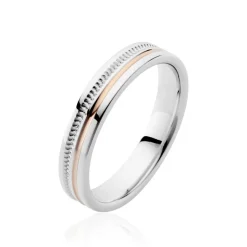 Sale Histoire d'Or Alliance Viktorina Ruban Plat Or Bicolore