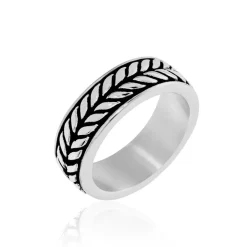 Outlet Histoire d'Or Bague Acier Blanc Gordon