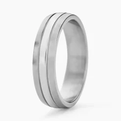 Clearance Histoire d'Or Bague Acier Blanc John