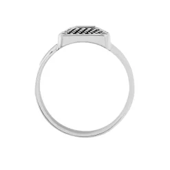 Clearance Histoire d'Or Bague Acier Vieillie Antonny Agate