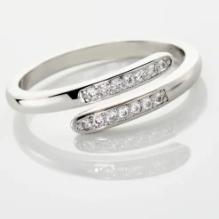 Outlet Histoire d'Or Bague Ajustable Mendel Argent Blanc Oxyde De Zirconium