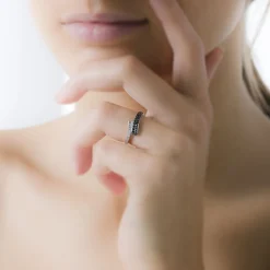 Clearance Histoire d'Or Bague Amelie Or Blanc Diamant