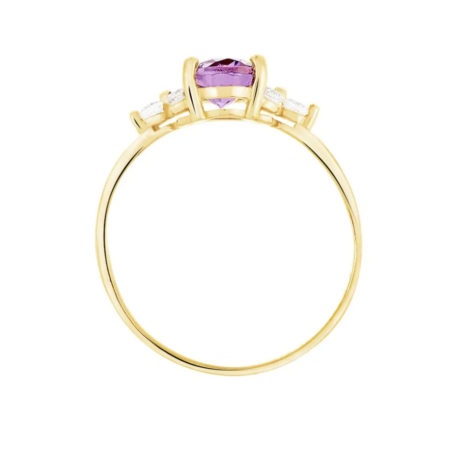 Sale Histoire d'Or Bague Anaid Or Jaune Amethyste Et Oxyde De Zirconium