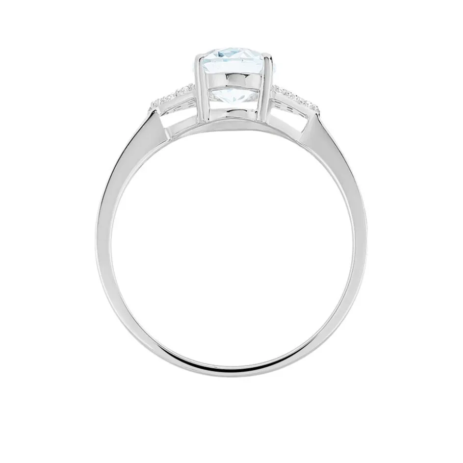 Clearance Histoire d'Or Bague Andreani Or Blanc Topaze Et Oxyde De Zirconium