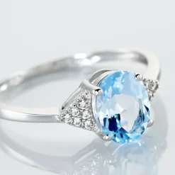 Clearance Histoire d'Or Bague Andreani Or Blanc Topaze Et Oxyde De Zirconium